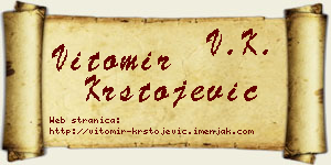 Vitomir Krstojević vizit kartica